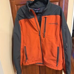 Free Country Men's Performance Jacket in Orange and Gray